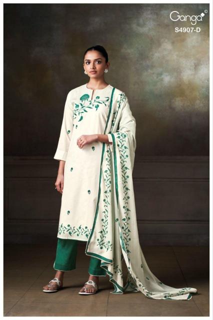 Ganga sancia 4907 floral print dress materials from wholesalers